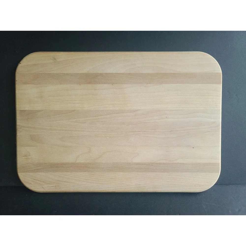Wooden Reversible Cutting Board with Juice Groove Striped Wood Grain 15.5x10.5